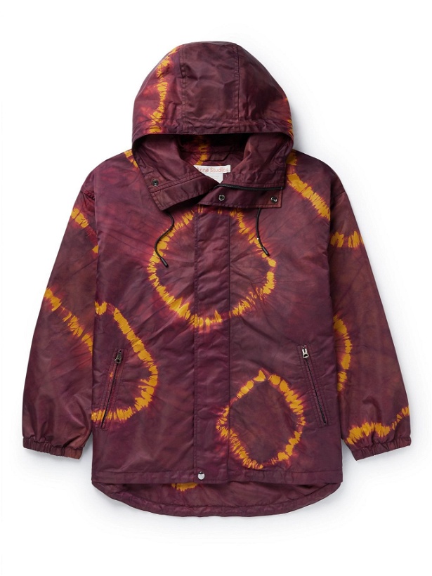 Photo: ACNE STUDIOS - Ossi Tie-Dyed Nylon Hooded Jacket - Brown
