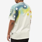 Palm Angels Men's Sprayed Stars T-Shirt in White/Multi