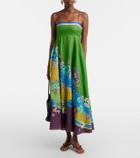 Alémais Nanci printed linen maxi dress