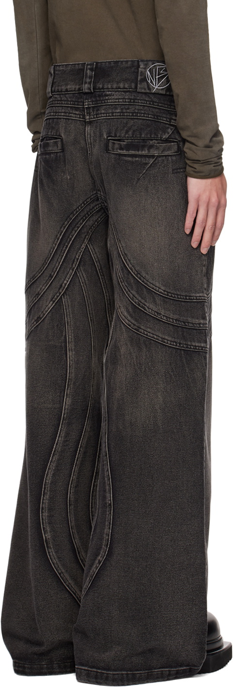 NO/FAITH STUDIOS Black Wave Jeans