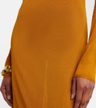 Saint Laurent Knitted semi-sheer maxi dress
