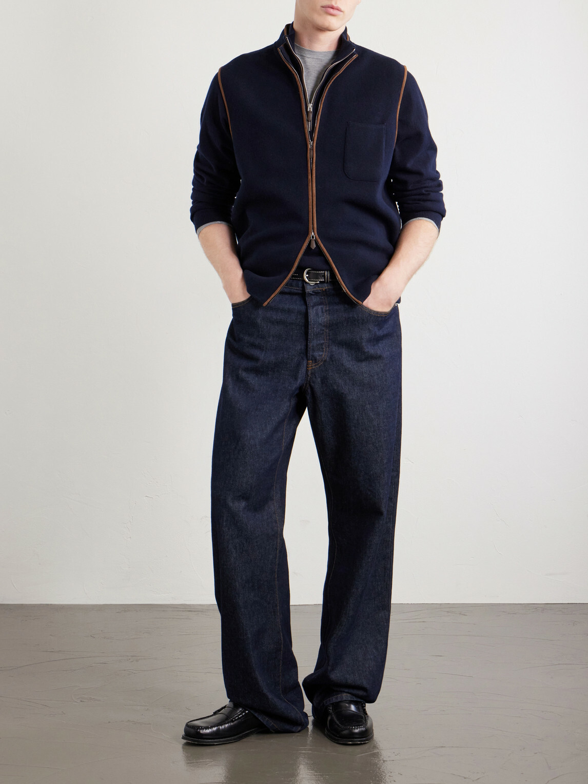 N.PEAL - Shaftsbury Organic Cashmere Gilet - Blue