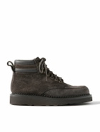 Yuketen - Leather-Trimmed Suede Boots - Brown
