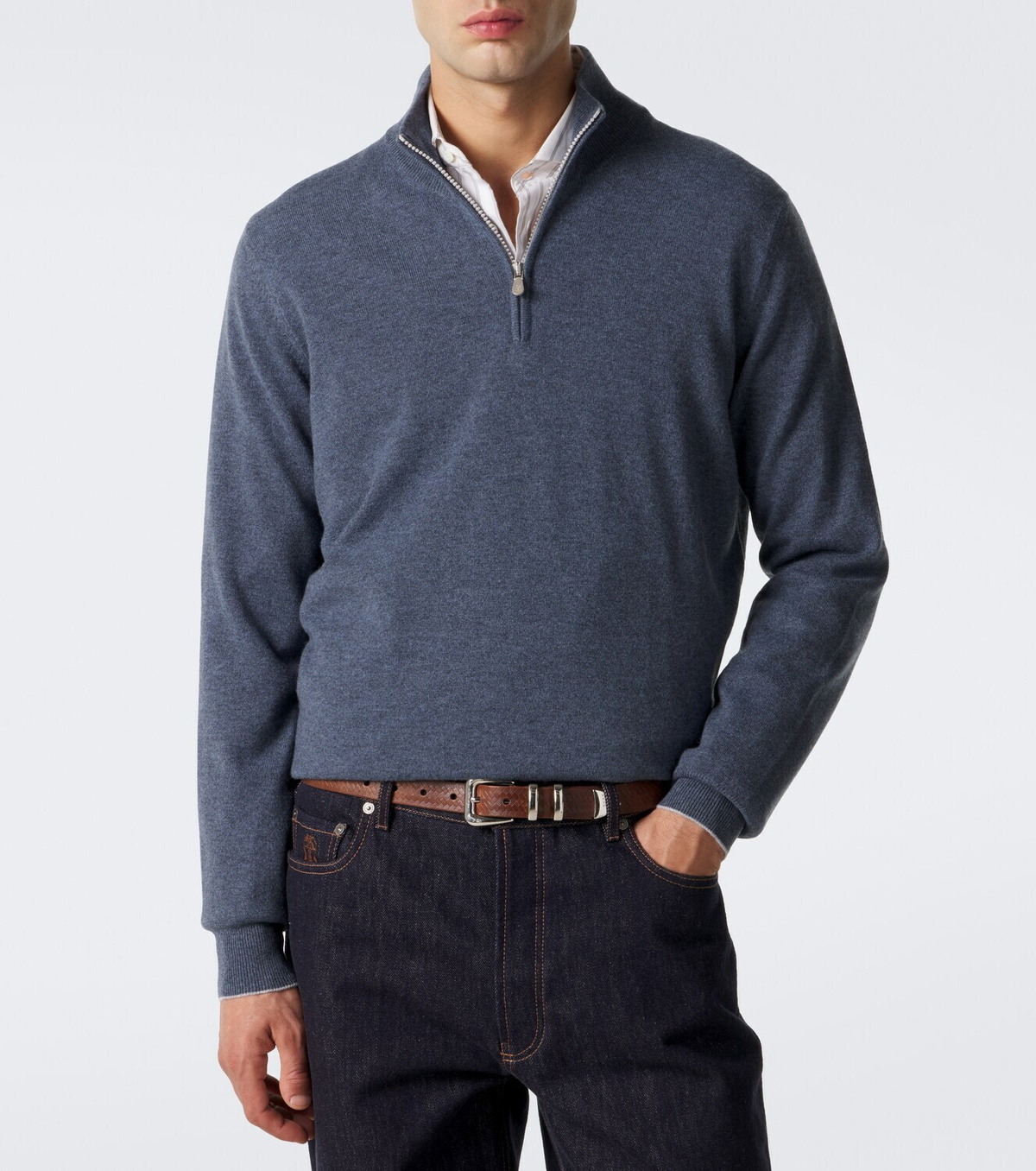 Brunello Cucinelli Cashmere half-zip sweater