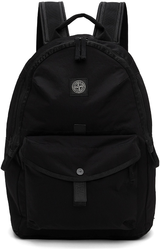 Photo: Stone Island Black Nylon Twill Backpack