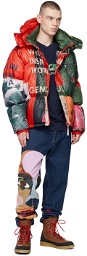 KidSuper Multicolor Down Genius Collage Puffer Jacket