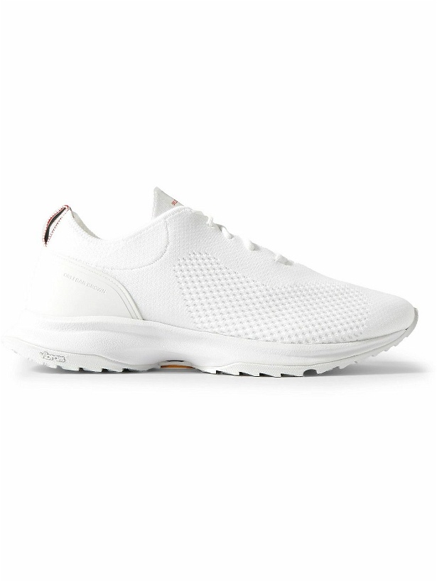 Photo: Orlebar Brown - Somerled Rubber-Trimmed Stretch-Knit Sneakers - White