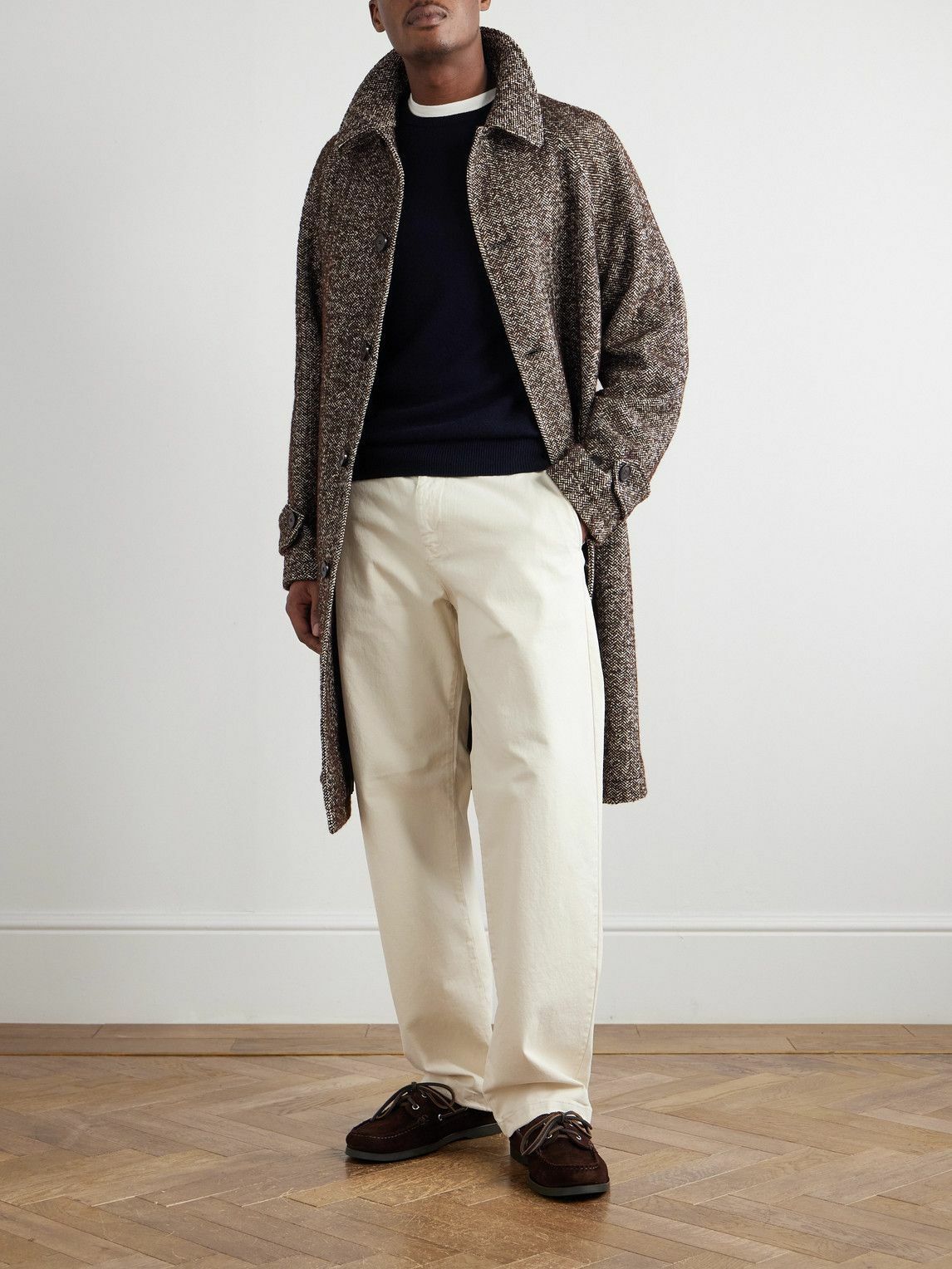 Officine Générale - Hudson Herringbone Woven Coat - Brown