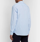 Loro Piana - Slim-Fit Grandad-Collar Striped Cotton Shirt - Blue