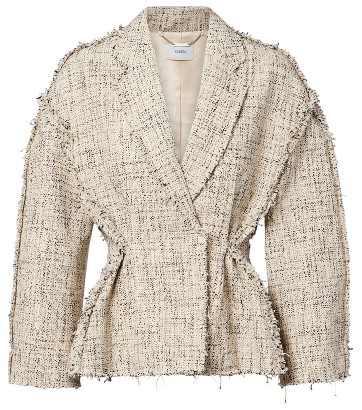 Photo: Erdem Cotton-blend tweed peplum jacket