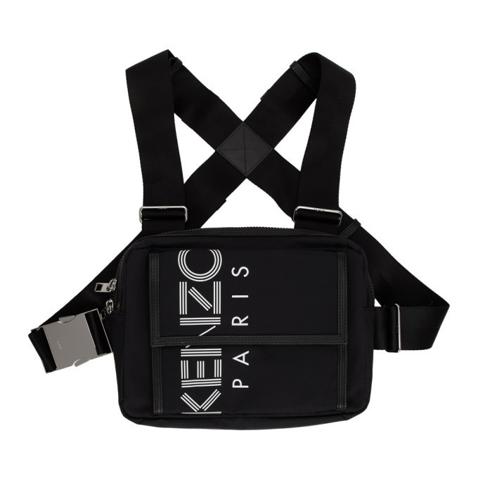 Photo: Kenzo Black Sport Logo Chest Rig Backpack