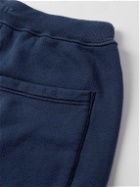 KAPITAL - Printed Wide-Leg Cotton-Blend Jersey Sweatpants - Blue