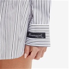 Hommegirls Women's Cropped Shirts in Faded Black Stripe