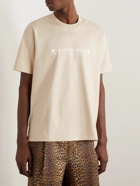 Mastermind World - Glittered Logo-Print Cotton-Jersey T-Shirt - Neutrals