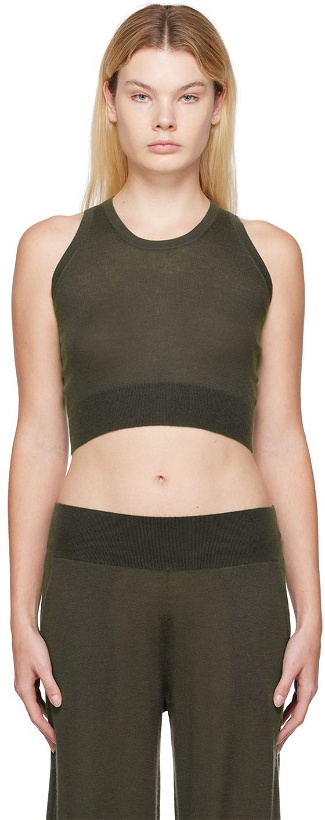 Photo: Frenckenberger Gray Cropped Sports Top