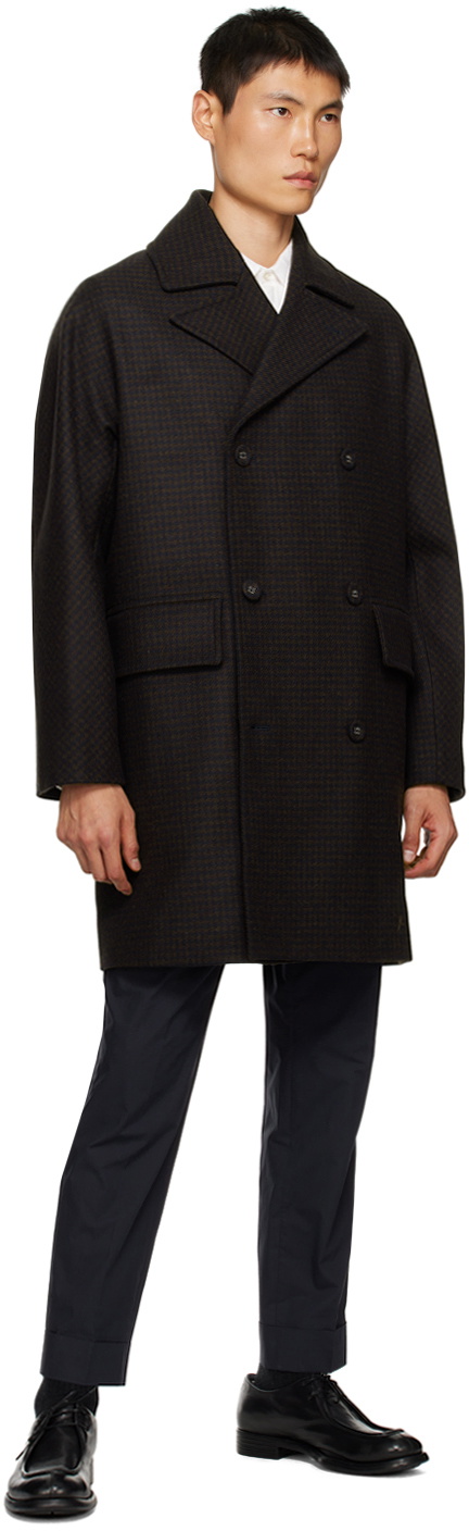 Officine Générale Navy & Brown Malone Coat
