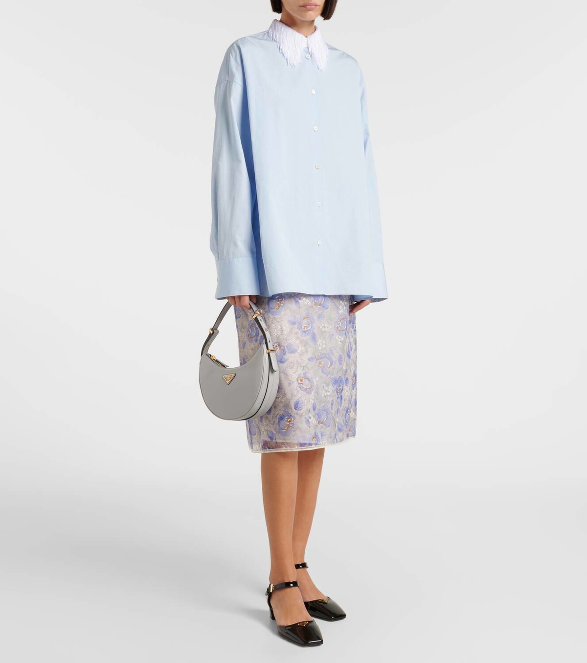 Prada Arqué Small leather shoulder bag
