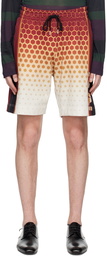 Dries Van Noten Orange Graphic Shorts