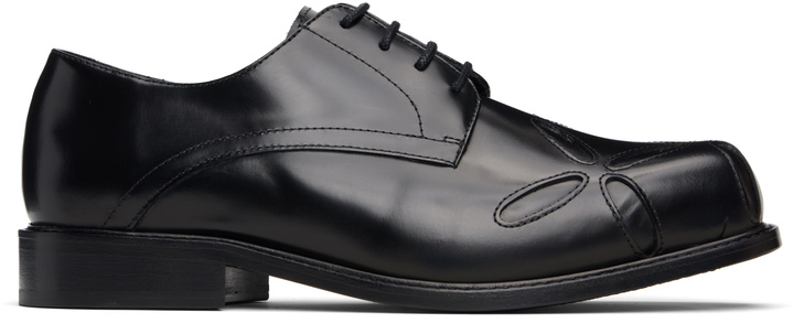 Photo: Stefan Cooke Black Slashed Square Toe Derbys