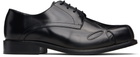 Stefan Cooke Black Slashed Square Toe Derbys