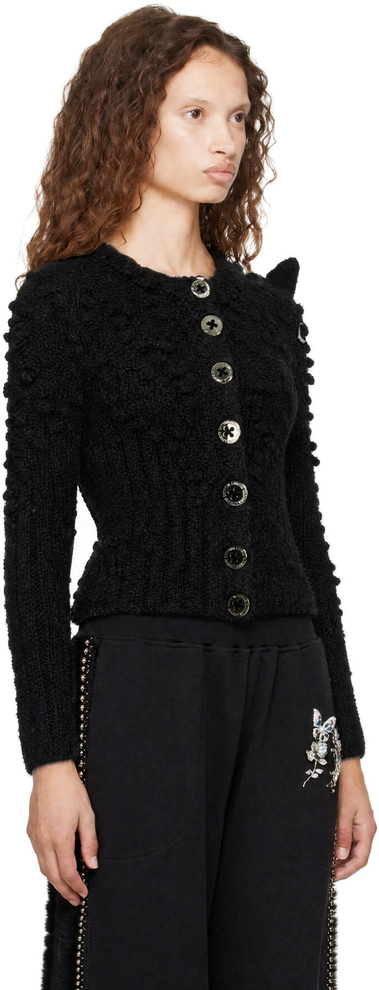 Chopova Lowena Black Kitty Cardigan