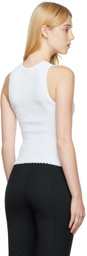 BEVZA White Fish Scales Tank Top