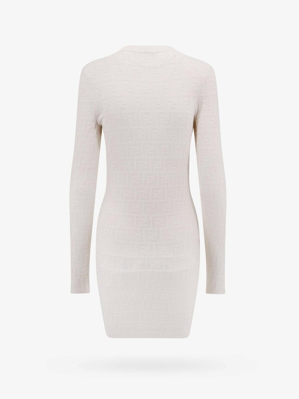 fendi beige dress Fendi draped Dress in pinstripe flannel