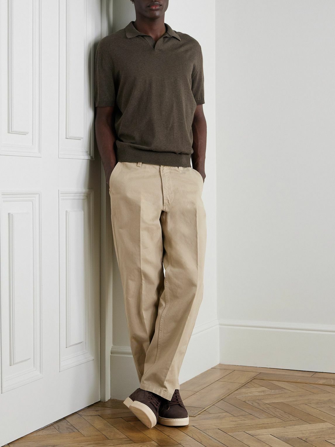 Rubinacci - Positano Cotton Polo Shirt - Brown