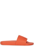 Moncler Basile Logo Rubber Sliders Orange