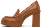 Santoni Tan High-Heel Pumps