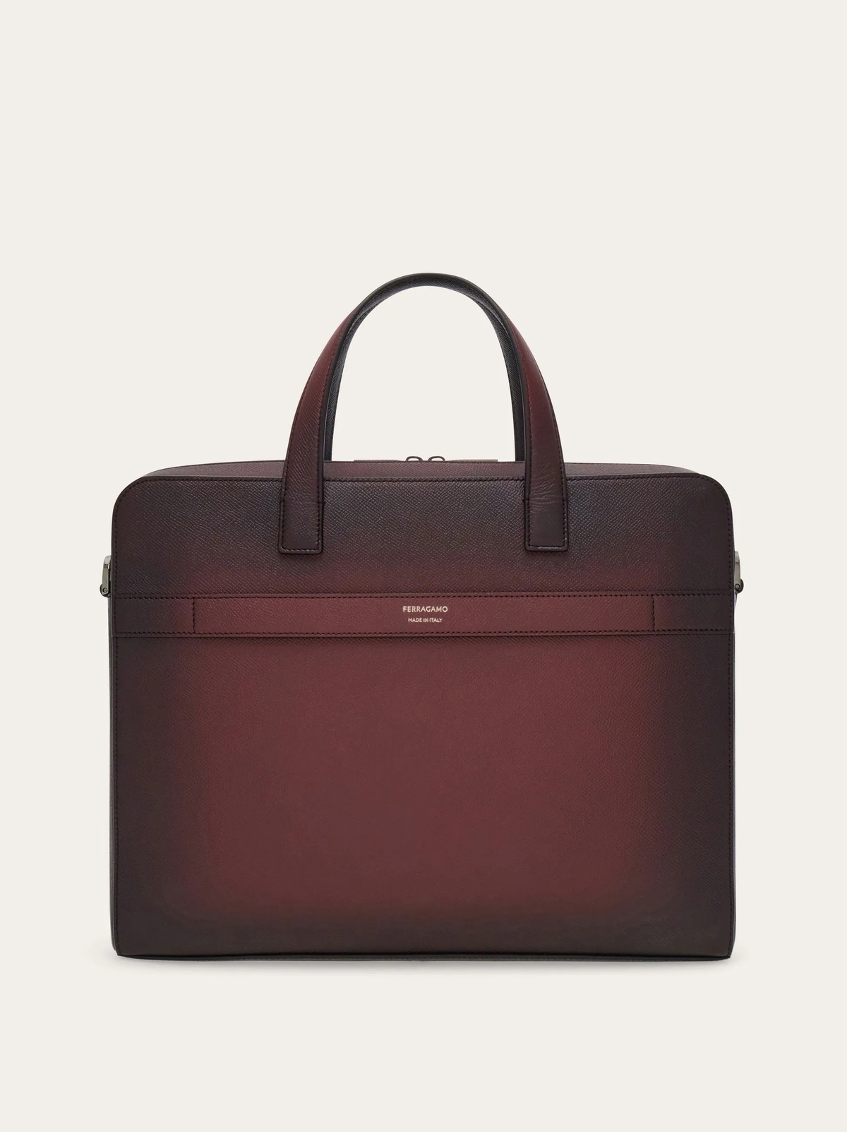 Ferragamo Mens Gancini briefcase in Red