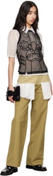 Charles Jeffrey LOVERBOY Black Graphic Net Tank Top