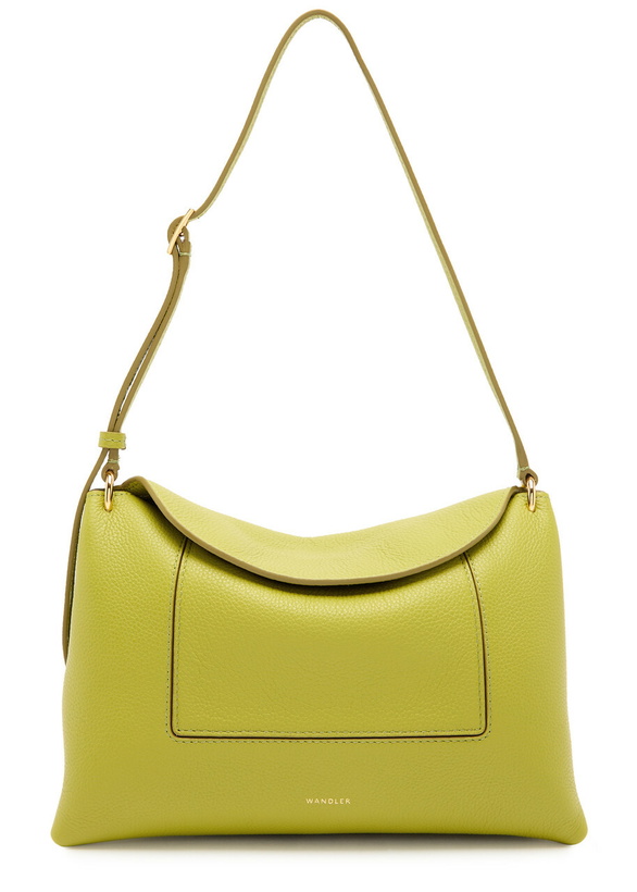 Photo: Wandler Penelope Slouch Leather Cross-body bag - Green - One Size
