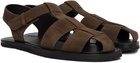 The Row Brown Fisherman Sandals