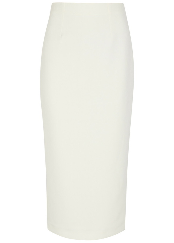 Photo: Roland Mouret Crepe Midi Skirt Cream