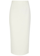 Roland Mouret Crepe Midi Skirt Cream