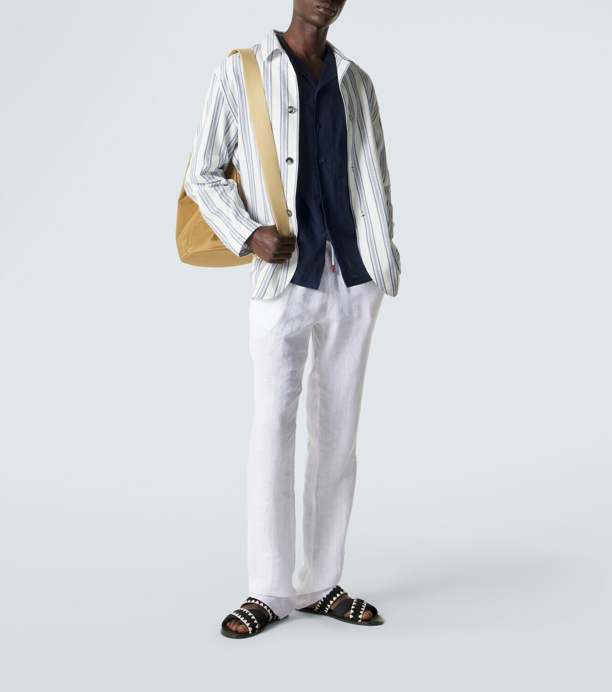 Kiton Linen slim pants