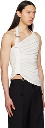 Dion Lee White Gathered Tank Top