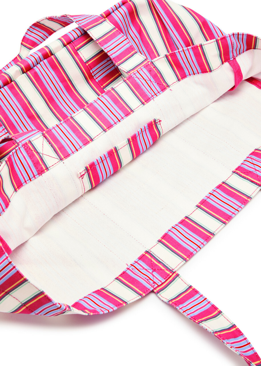 Damson Madder Striped Canvas Tote - Pink - One Size