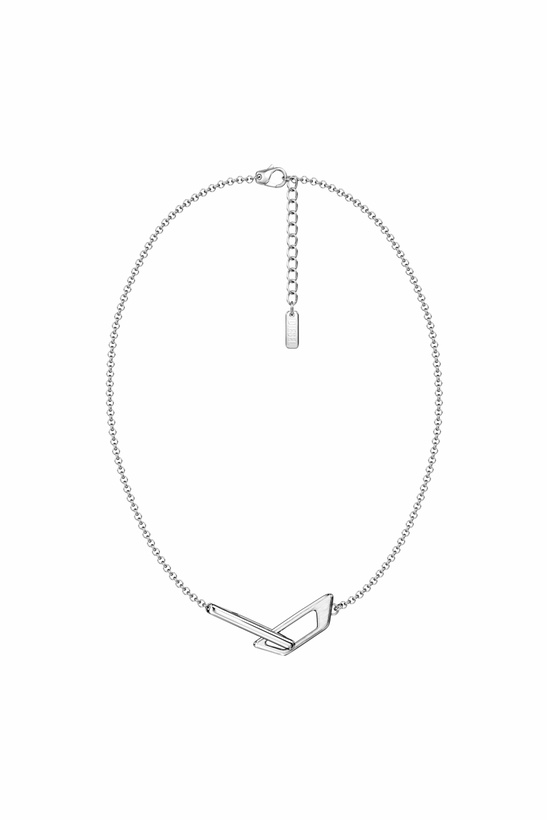 Photo: Diesel Stainless Steel Band Necklace - Necklaces - Unisex - Silver