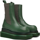 Rick Owens Green Beatle Turbo Cyclops Chelsea Boots