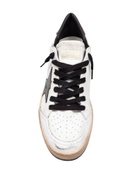 Golden Goose Ballstar Leather Sneakers, White/grey