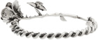 Enfants Riches Déprimés Silver Rose & Chain Bracelet