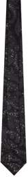 Etro Black & White Paisley Tie