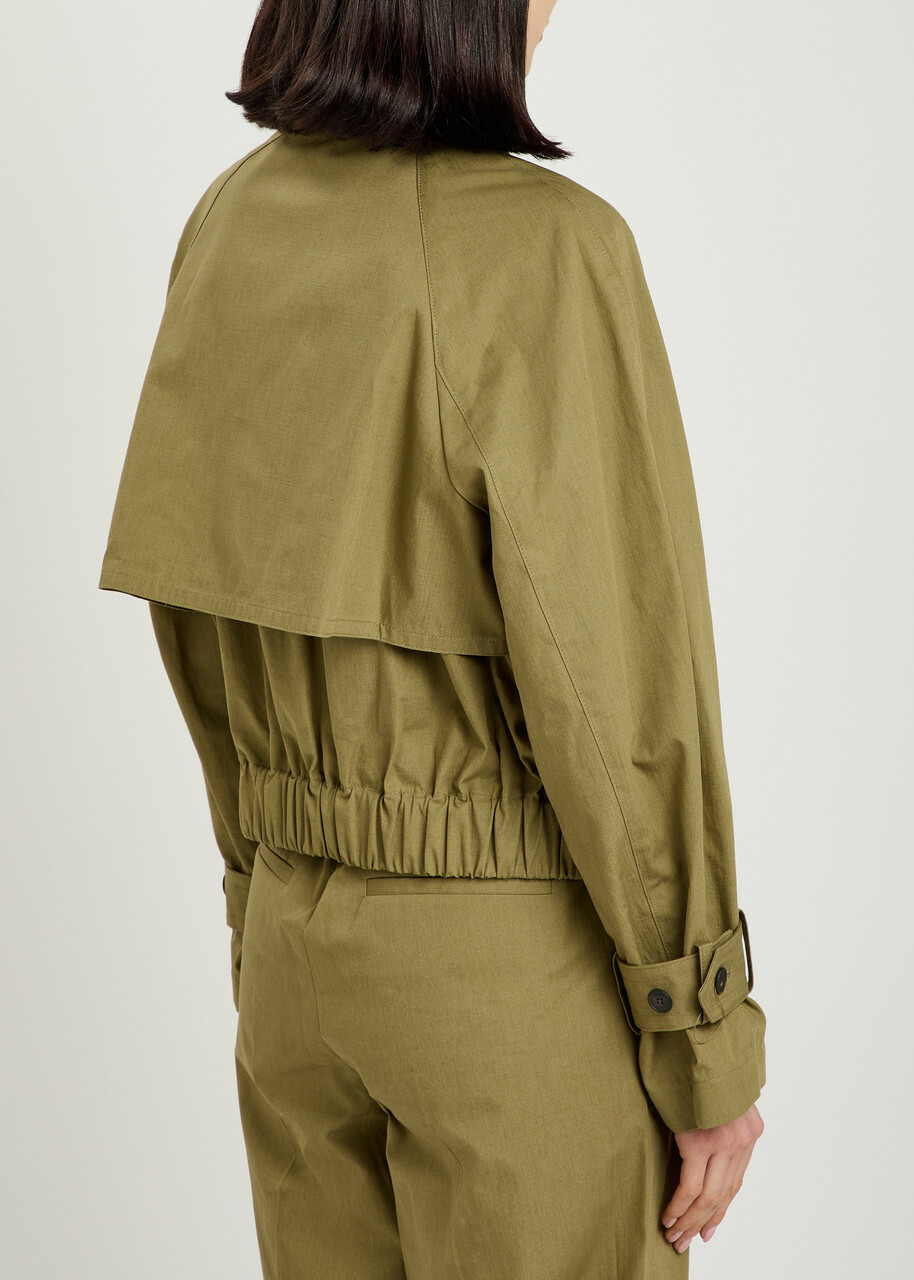 Joseph Suber Cotton Trench Jacket Green