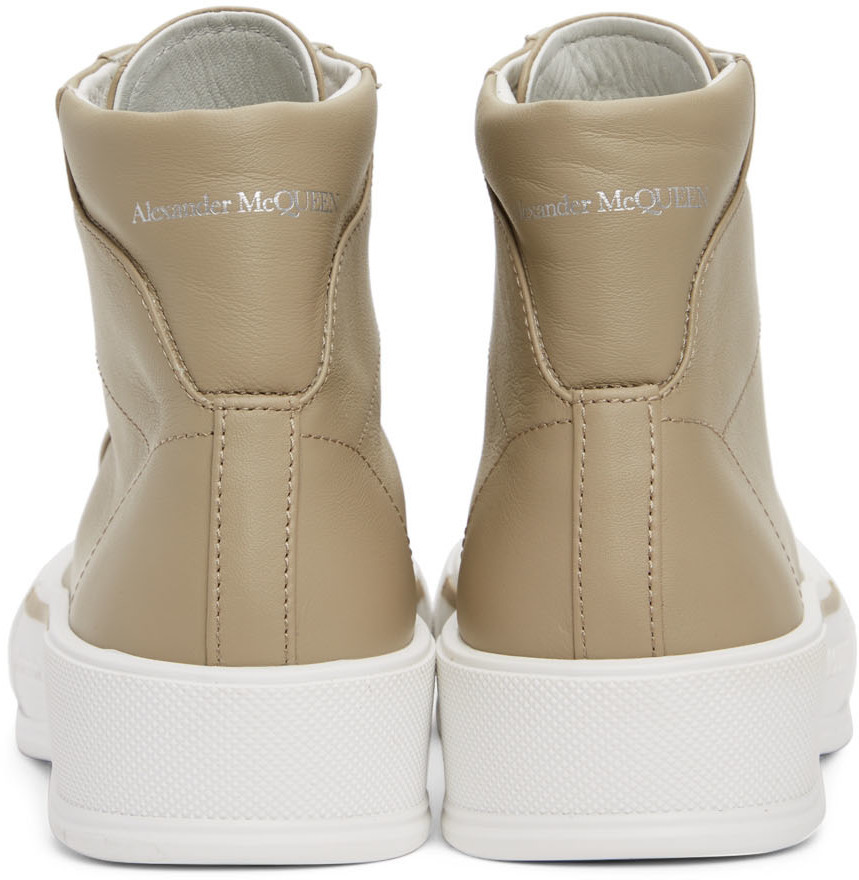 Alexander McQueen Beige High-Top Sneakers