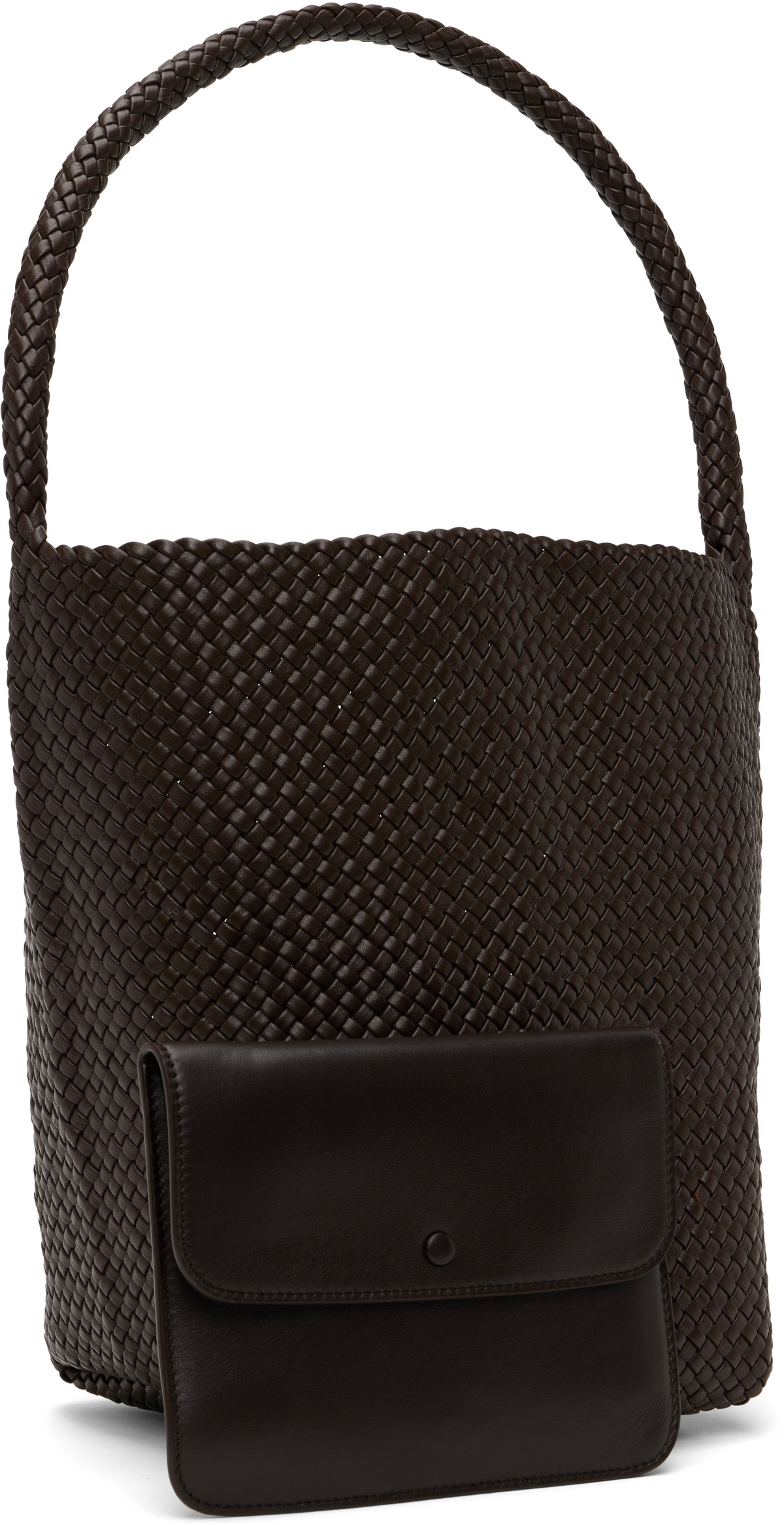 The Row Brown Medium Woven N/S Tote