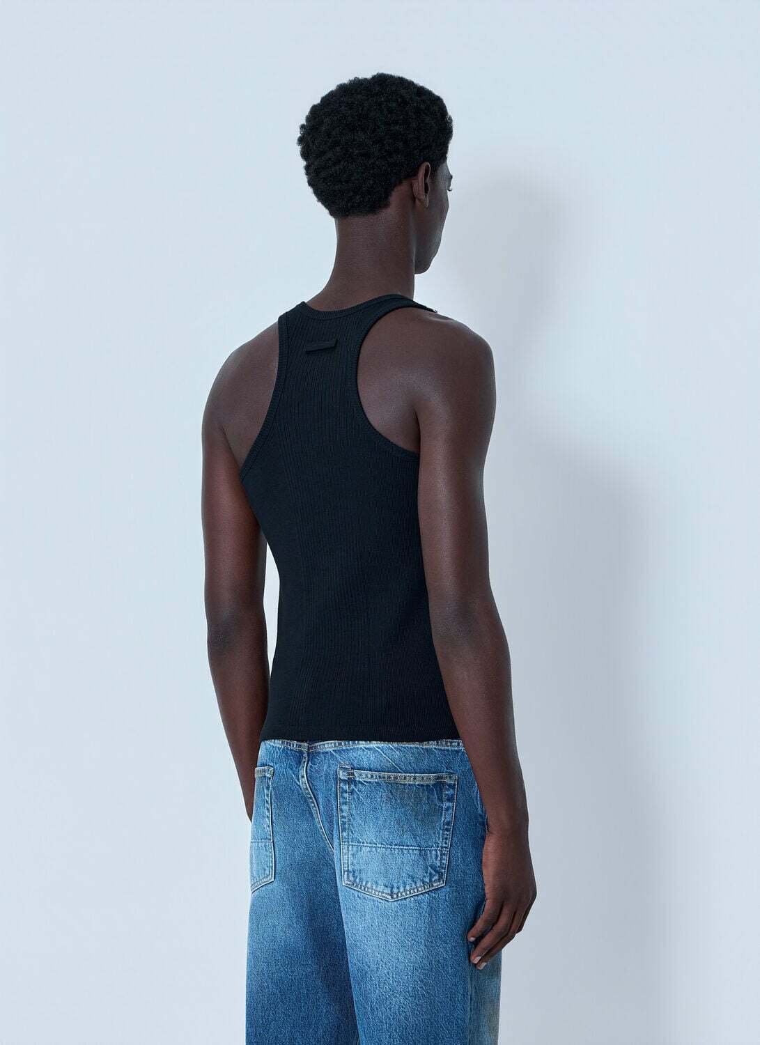 Jean Paul Gaultier Ribbed Tank Top with Metal Hardware