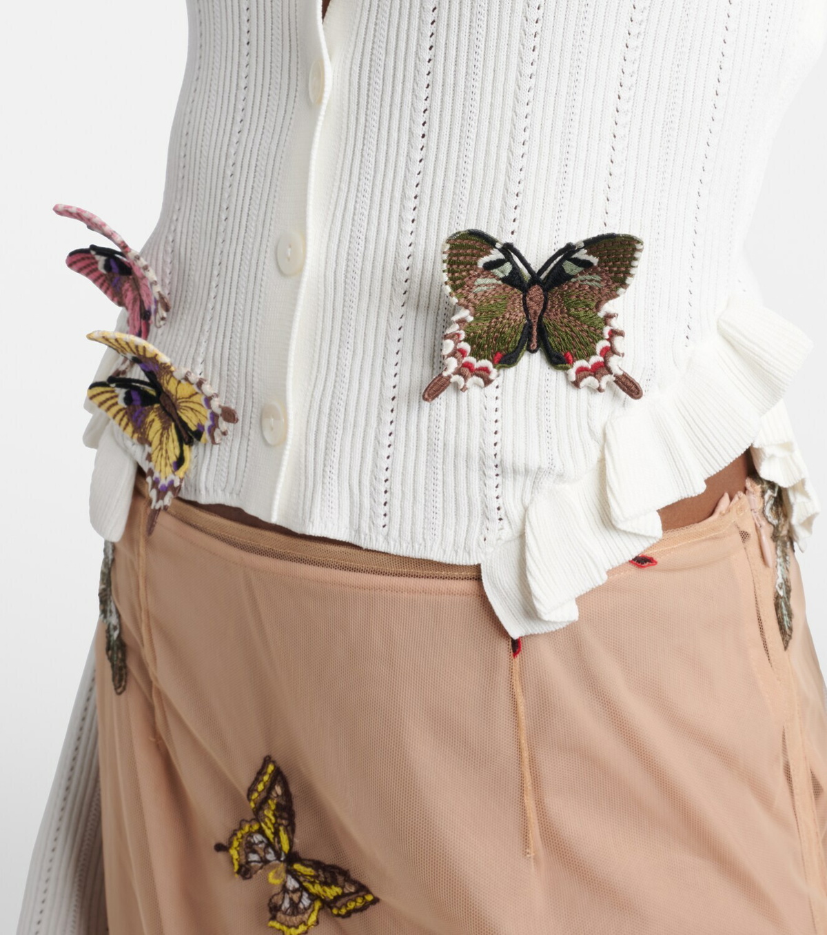 Blumarine Appliqué pointelle cardigan