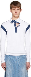 Stefan Cooke White Press-Stud Polo